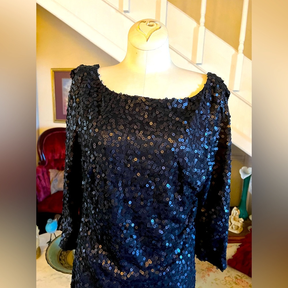 Beautiful sequined black dress. Weddings prom clubs cruises quinceañeras formal